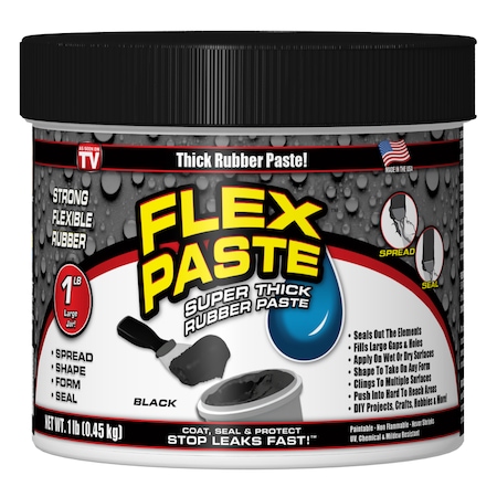 Flex Pasteö Flex Seal Family of Products Flex Paste Black Rubberized Paste 1 lb PFSBLKR16